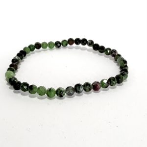 Zoisita con Rubi Facetada 2mm