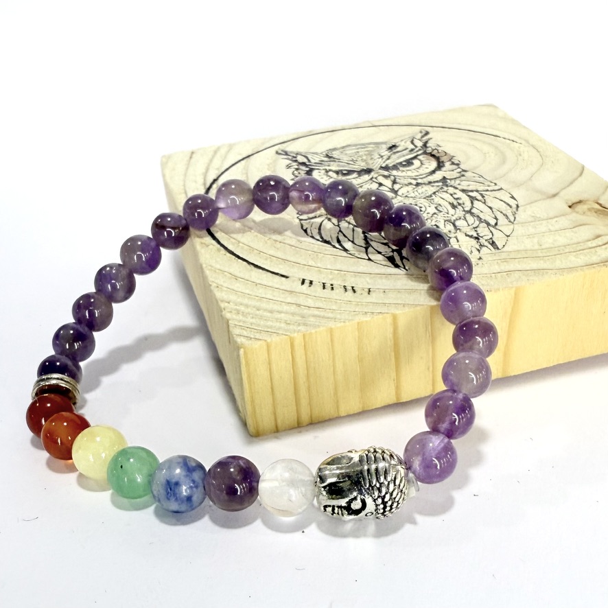 Amatista con Chakras y Buda 6mm - Imagen 2