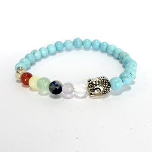 Turquesa Reforzada con Chakras y Buda 6mm
