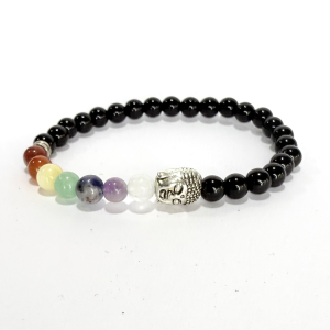 Obsidiana con Chakras y Buda 6mm