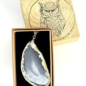 Collar Rodaja de Ágata Natural