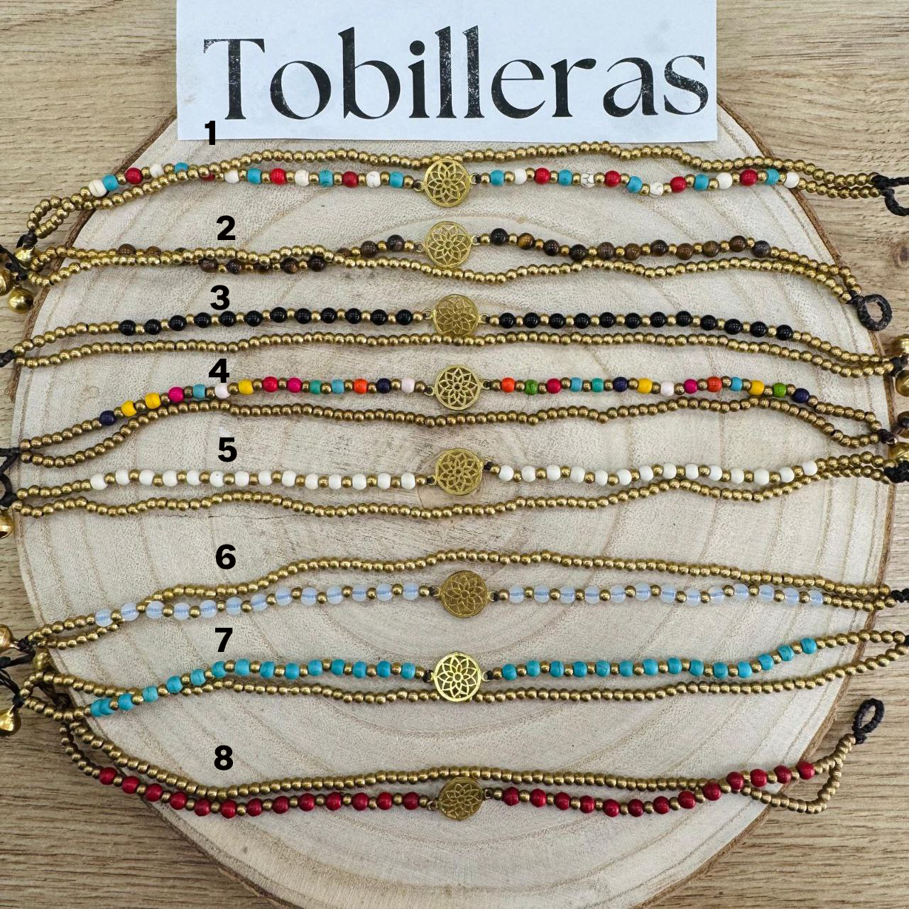 Tobillera Mineral Flor de la Vida