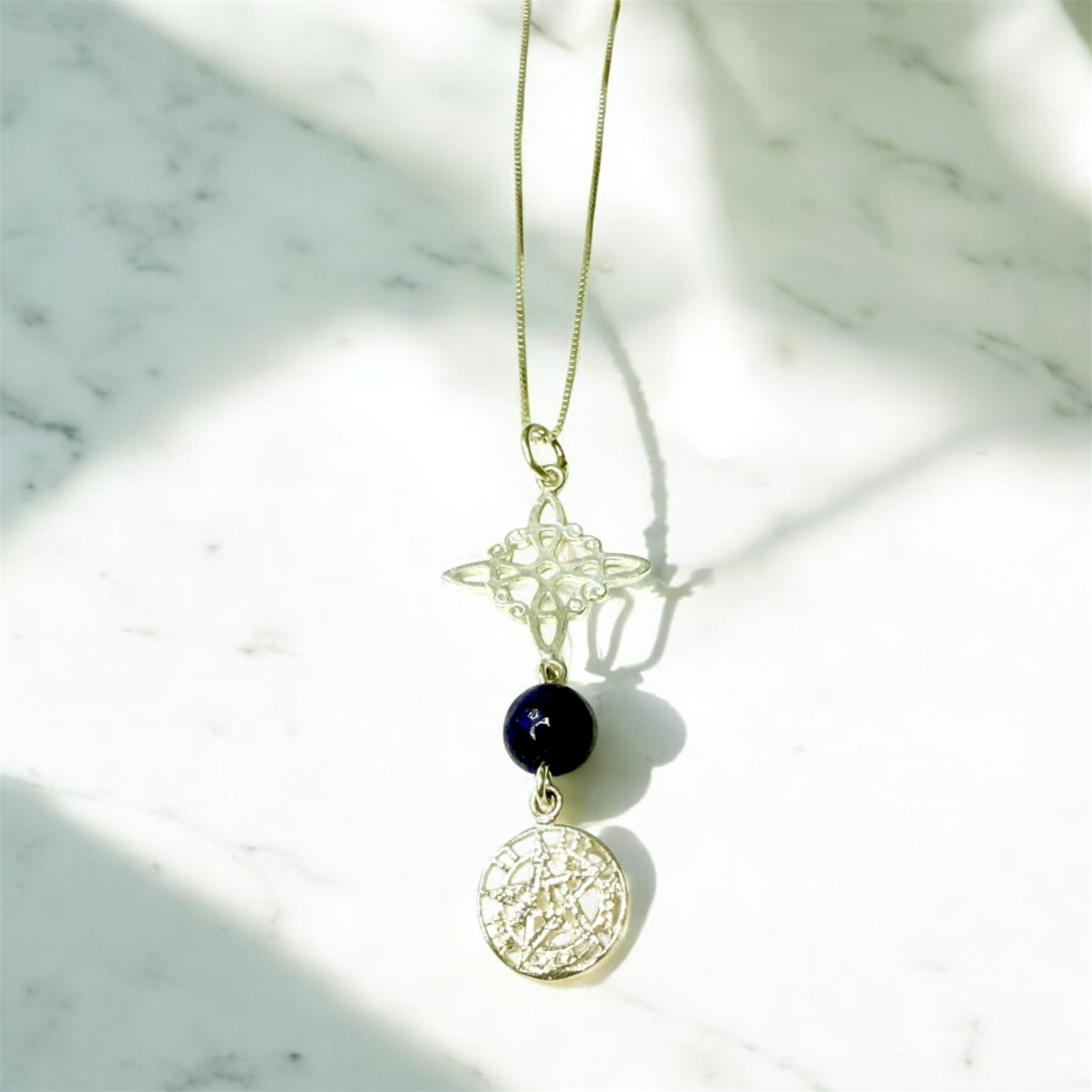 Collar Doble Protección con Lapislázuli