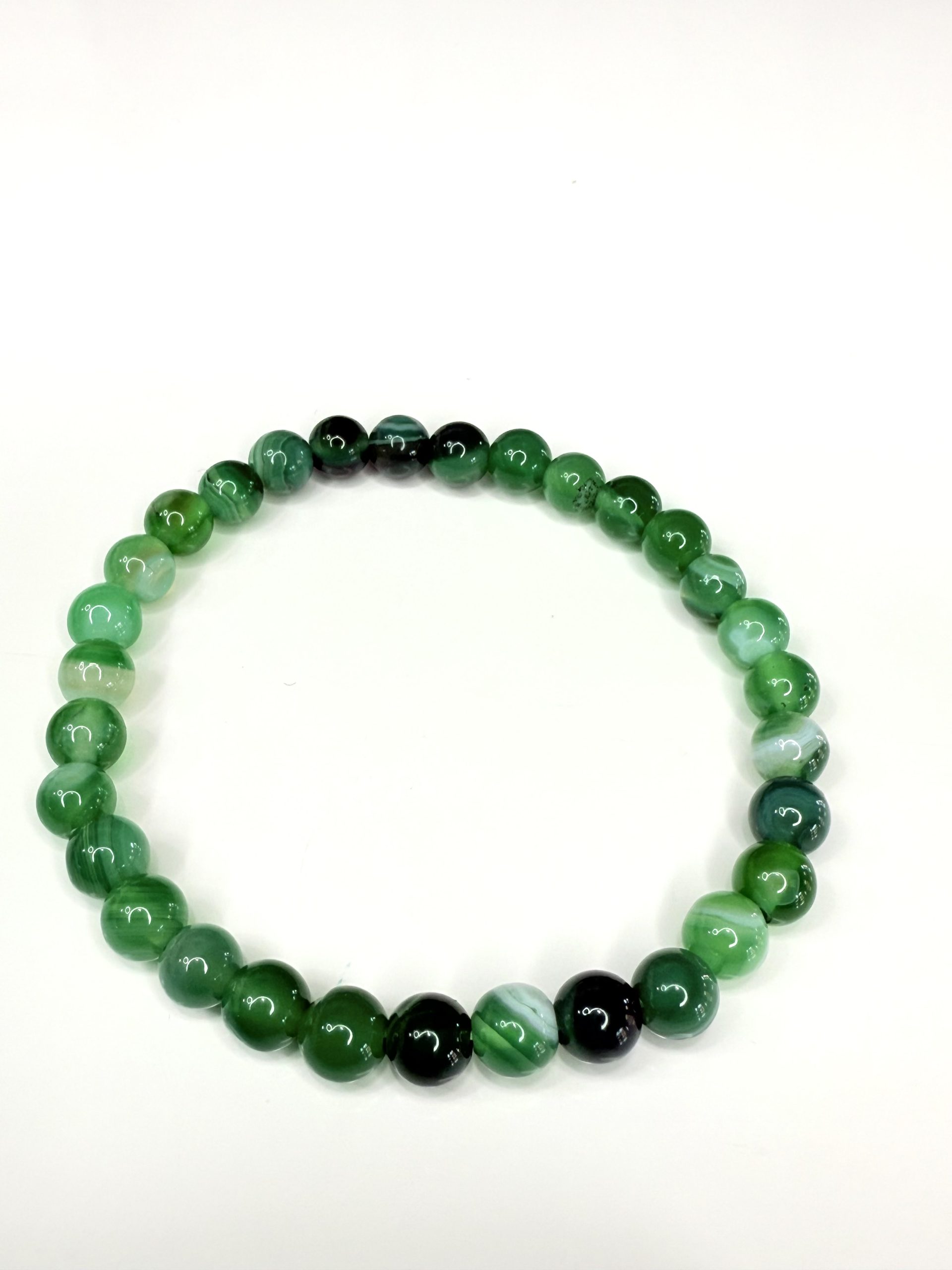 Ágata Bandeada Verde 6mm