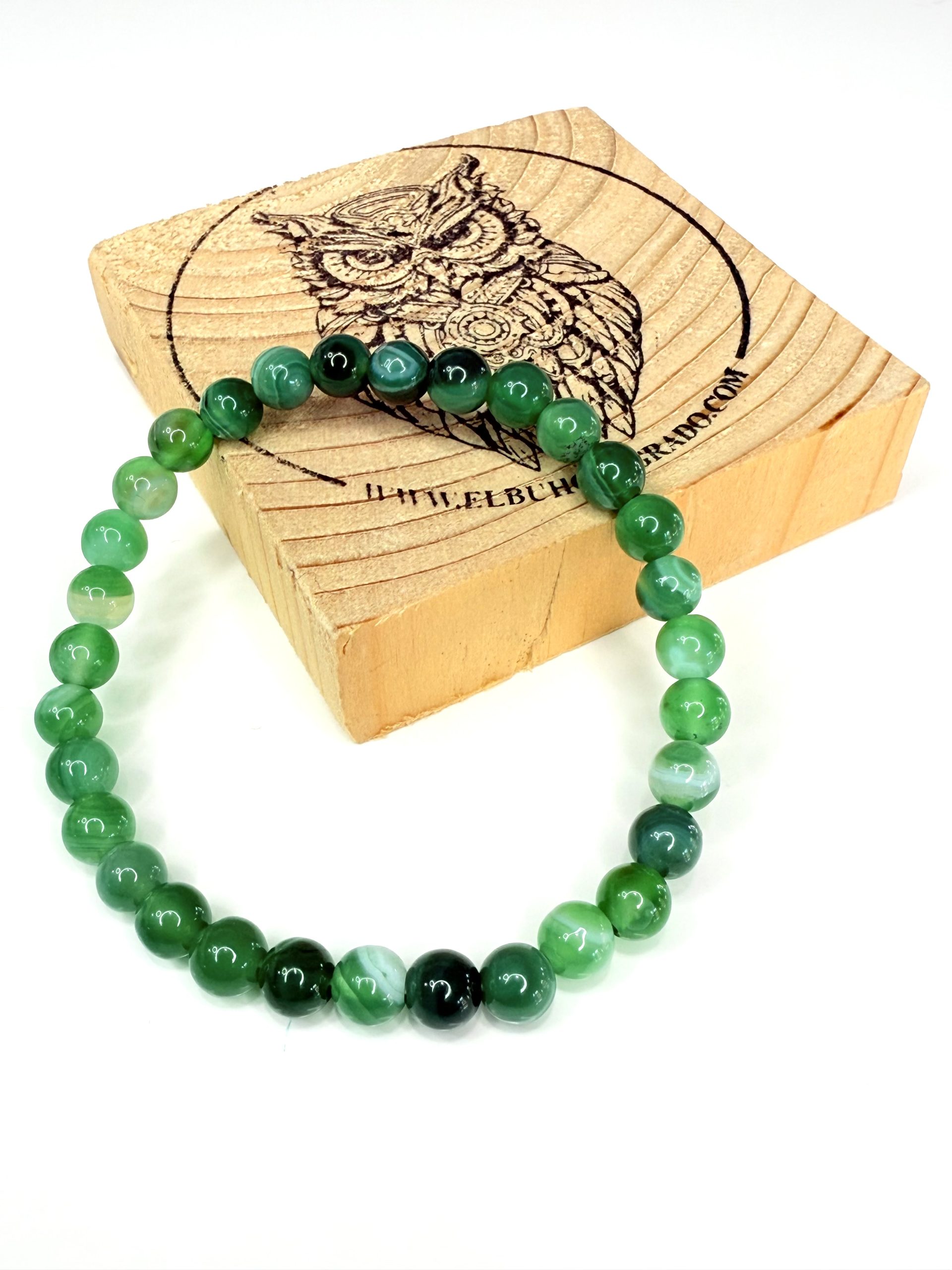 Ágata Bandeada Verde 6mm - Imagen 2