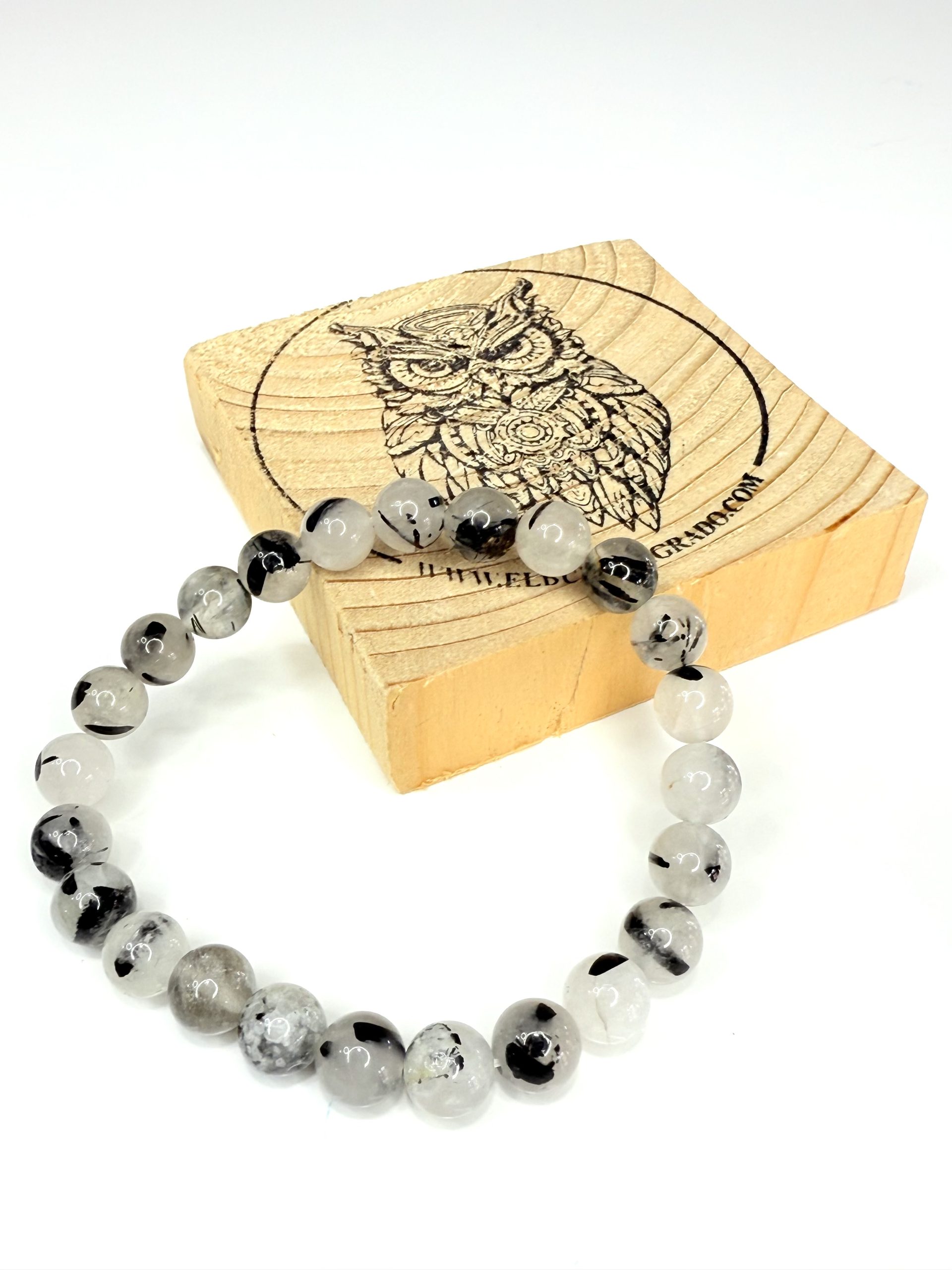 Cuarzo Turmalinado 8mm - Imagen 2