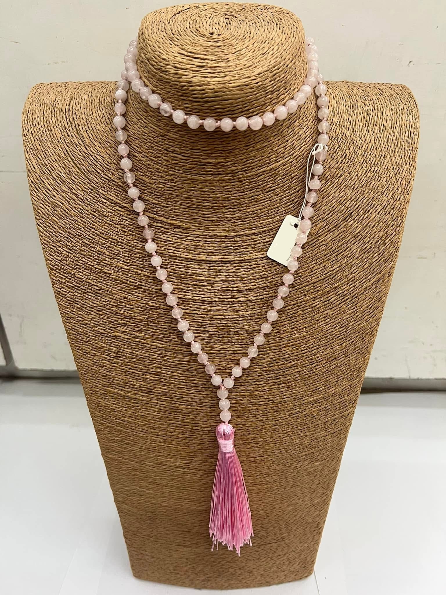 Japa Mala Cuarzo Rosa 108