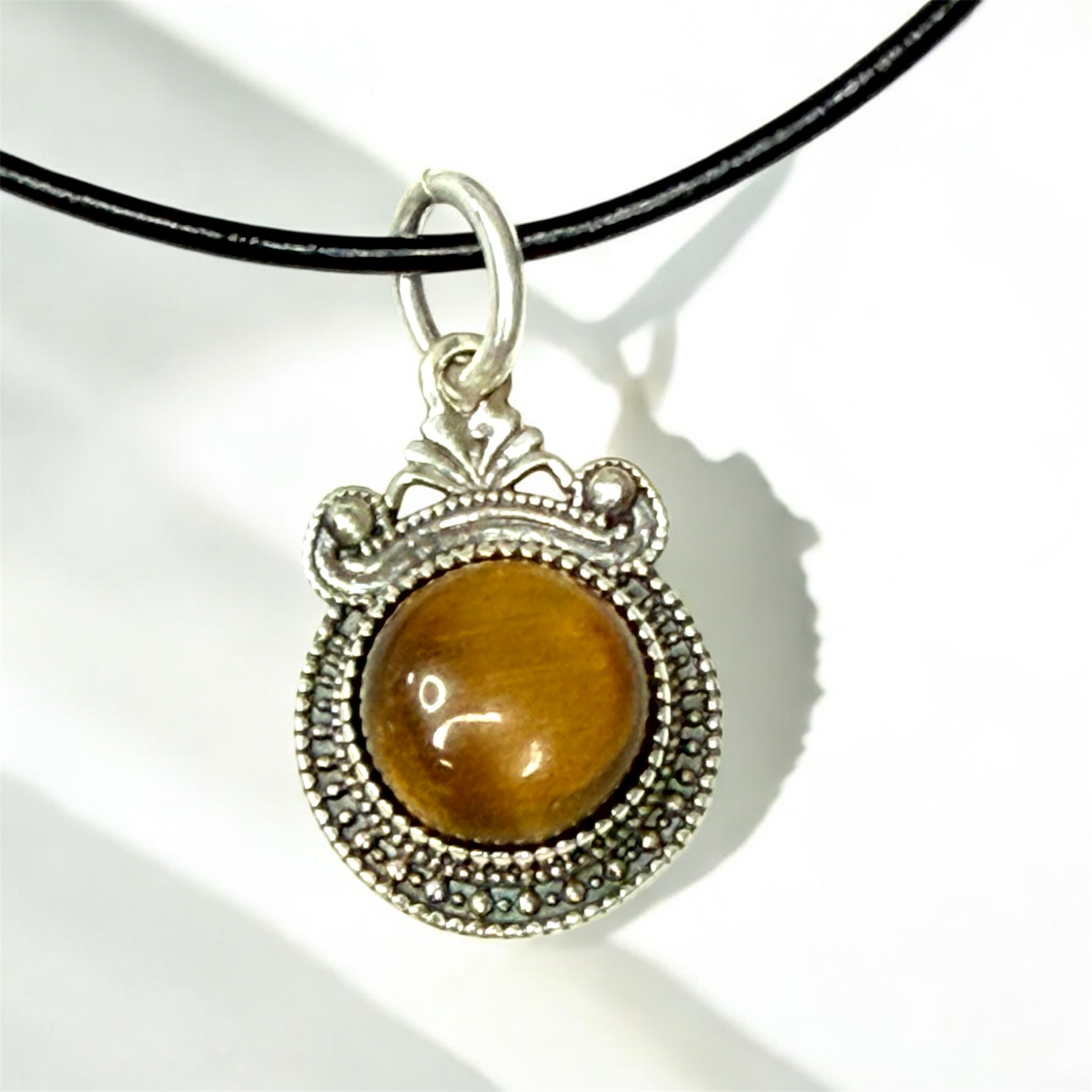 Collar de Ojo de Tigre en Plata - Imagen 2